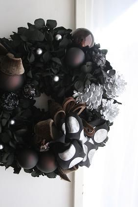 Black Christmas wreath