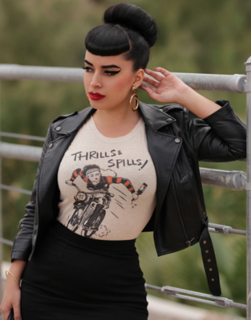 retro moto babe tee